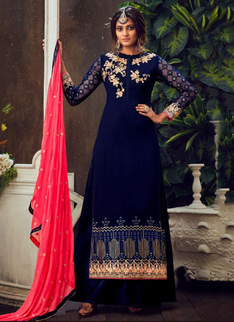 HOTLADY MAHIKA Fancy Designer Heavy Festive Wear Georgette With Heavy Embroidery Work Salwar Suit Collection